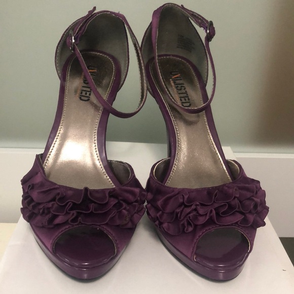 Unlisted by Kenneth Cole Purple Heels with Ankle Strap and Stiletto - Picture 3 of 4